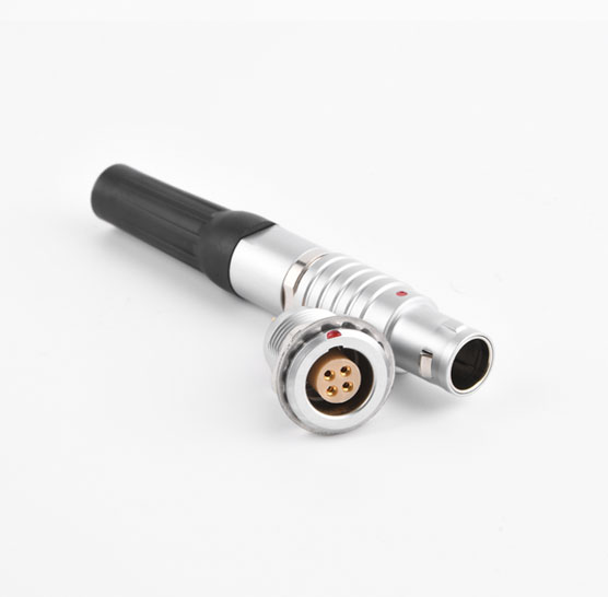 礦用電纜連接器4孔預制線轉M12航空插頭